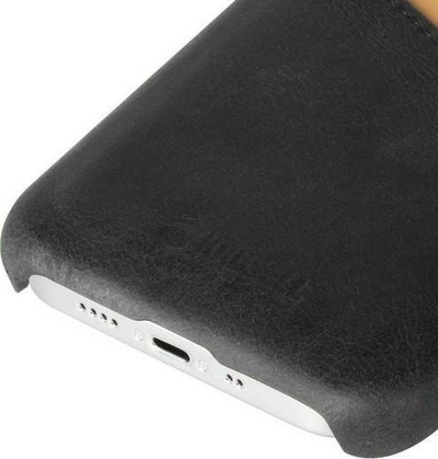 Mbrojtëse telefoni Krusell Sunne Card për iPhone 12 Mini 5.4", me xhep për karta, vintage e zezë
