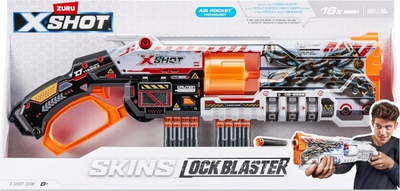 Armë lodër Zuru X-Shot Skins Lock Blaster, 16 darts, rreze 30 m, me ngjyra