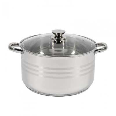 Tenxhere Myra Cooking by Heinner, 12 L, Ø30 cm, çelik inox me kapak xhami