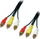 Kabllo Lindy RCA (Cinch) x3 - RCA (Cinch) x3, 20m, e zezë