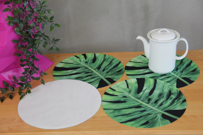 Set nënpjatash Bertoni Round Table Mat, 4 copë, 33 cm, dizajn Galapagos Night
