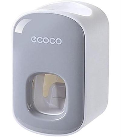 Dispenser për pastë dhëmbësh, e zezë dhe gri. ECOCO