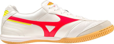 Këpucë futbolli për sallë Mizuno Morelia Sala Elite IN M Q1GA230164, lëkurë natyrale, taban gome kundër rrëshqitjes, të bardha