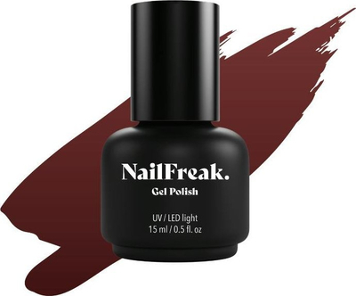 Гел лак за нокти NailFreak Gel Polish No Cap, 15 ml, со сјај