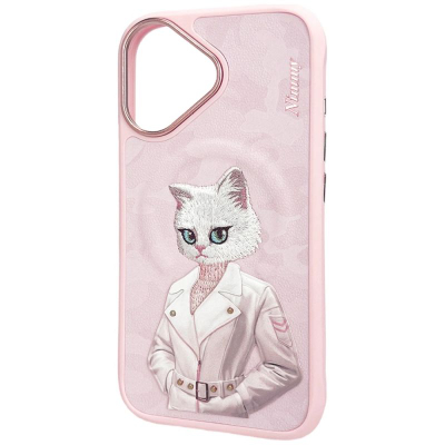 Këllëf telefoni Nimmy Magnetic Fashion Cute Pet për iPhone 16, MagSafe, rozë
