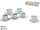 Set filxhanësh me pjatëza KITCHEN&GO, 6 copë, 180 ml, të bardha