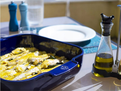 Enë katrore pjekjeje Appolia Ceramic Casserole 3 Qt, qeramike, blu