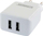 Karikues muri Schwaiger LPRO230 502, 2x USB, 100–240V, i bardhë