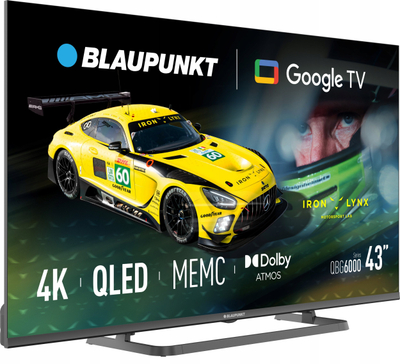 Телеквизор QLED Blaupunkt 43QBG6000S, 43\", 4K Ultra HD, Google TV, црн