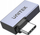 Adapter USB4 UNITEK A1040GY, Type C mashkull në femër 90°, 40Gbps, PD 240W, gri