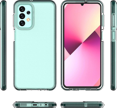 Mbrojtëse telefoni Spring për Samsung Galaxy A23, TPU, transparente, blu e çelët