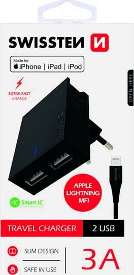 Karikues Swissten 2x USB-A, 3A