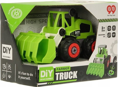 Lodër traktor montimi Adar DIY, me kaçavidë, plastikë, jeshile
