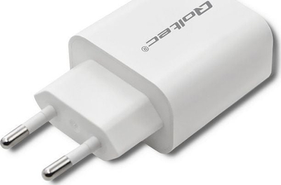 Karikues Qoltec 51714, 1x USB A, 1x USB C, 18W, i bardhë