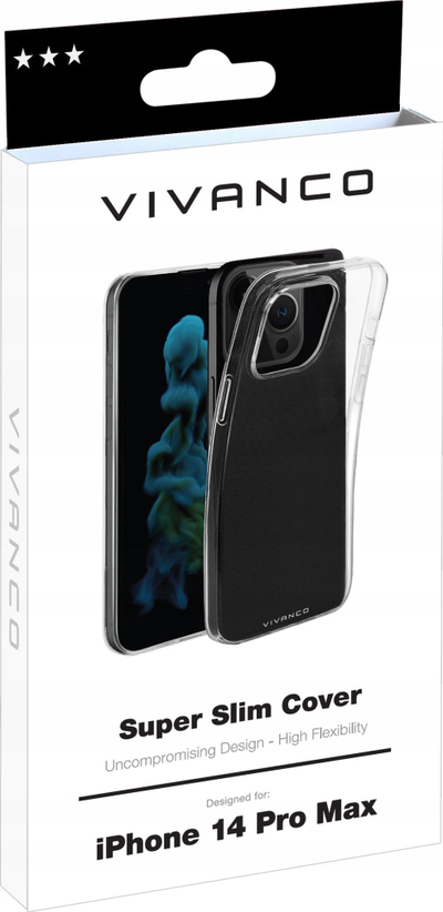 Këllëf telefoni Vivanco Super Slim për iPhone 14 Pro Max, TPU, transparent