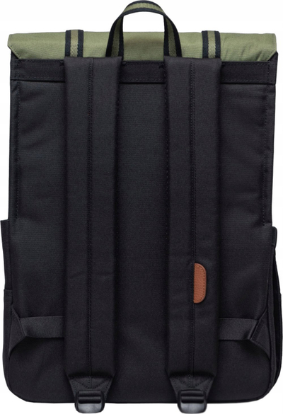 Çantë shpine Herschel Survey me vend për laptop 15", material EcoSystem, e zezë me jeshile