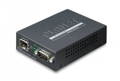 Gateway industrial PLANET MGC-101A, Modbus RS232 RS422 RS485, port SFP fibër optike, i zi