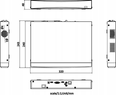 Kontroll hyrjesh Hikvision DS-7608NXI-K1(D), 8 kanale, rrjet IP, i zi
