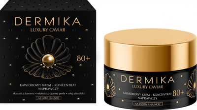 Krem fytyre Dermika Luxury Caviar 80+, për ditë edhe natë, për lëkurë shumë të pjekur
