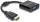 Adapter HDMI në VGA Delock, 1080p, 15cm, i zi