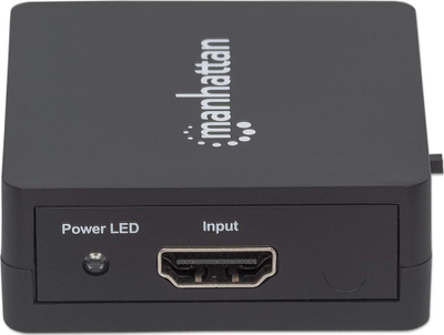 Ndarës HDMI Manhattan 2 porta, 1080p, energji me USB, i zi