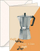 Kartë dekorative B6 Cromo NB Coffee Maker, me zarf, 200g m², shumëngjyrëshe