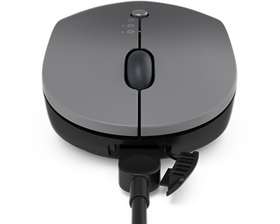 Maus Lenovo Go Multi-Device, Wireless dhe Bluetooth, 2400 DPI, i hirtë