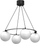 Llambë varëse Luminex Ballo 5585, 4 sfera, metal, e zezë