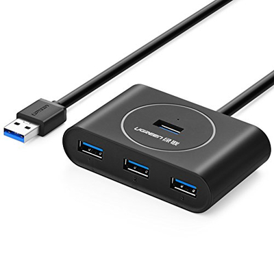 Hub USB Ugreen 4 Porta, USB 3.0, kabllo 1m, ngjyrë e zezë