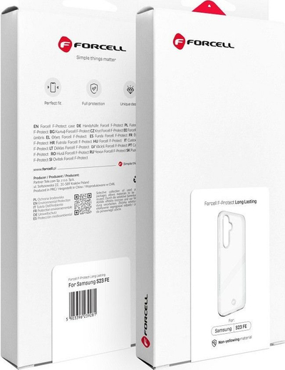 Kapak telefoni Forcell Protect për Samsung Galaxy S23 FE, transparent, i butë