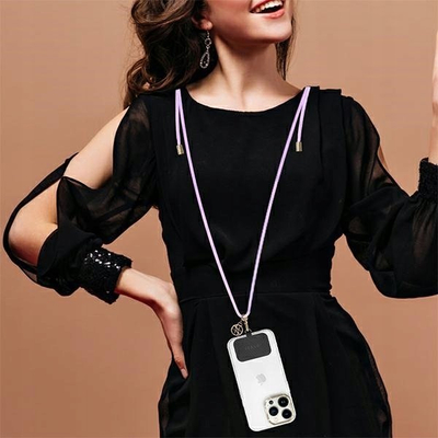 Varëse universale për telefon Guess CBDY Cord Nylon 4G Metal Charm, najlon, ari