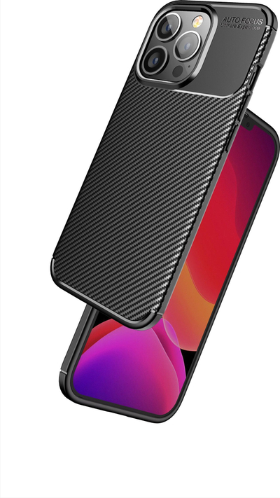 Kapak telefoni Carbon Premium për Samsung Galaxy A04s, TPU, antirrëshqitës, i zi