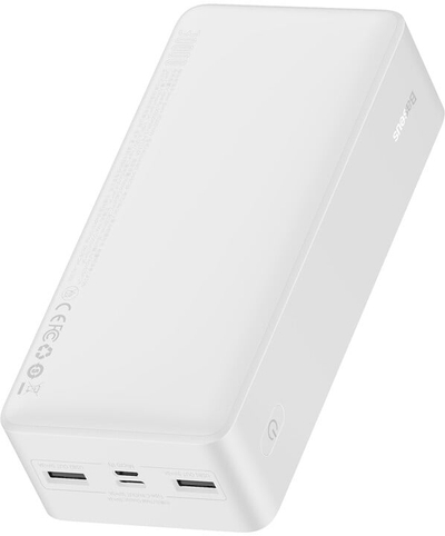 Powerbank me ekran dixhital Baseus Bipow, 30000mAh, 15W, i bardhë
