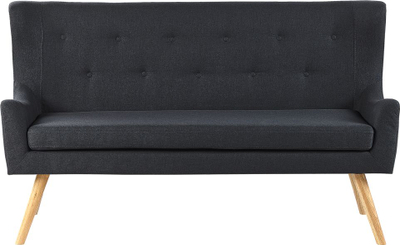 Divan kuzhine Beliani Skibby, 2 vende, me material tekstil, i zi