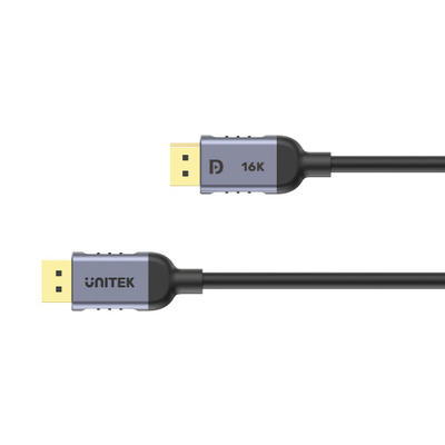 Kabllo DisplayPort UNITEK C1628GY01, 3m, 8K, e zezë gri