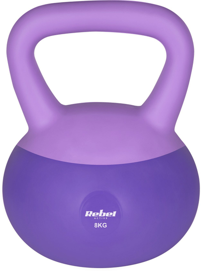 Kettlebell REBEL RBA-2333, 8kg, PVC gome, i zi