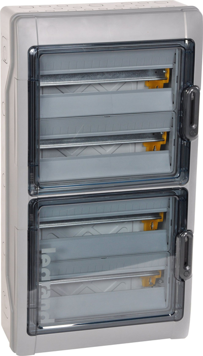 Kuti shpërndarëse Legrand RN 65 601948, 4x18 module, IP65, gri
