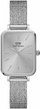 Orë dore për femra Daniel Wellington Quadro 20X26 Pressed Unitone, e argjendtë