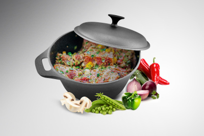 Tenxhere gatimi Heinner Cooking Pot, 24x10.8 cm, 3.8 L, prej gize, e zezë