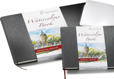 Libër akvareli Hahnemühle Watercolour Book, A4 horizontal, 200 g/m², i zi