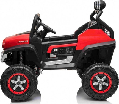 Makina elektrike për fëmijë ADEL Mercedes Unimog JL199, 4x4, me drita, e kuqe