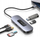 Adapter USB Hub Usams 6 me 1, USB C, HDMI 4K, gri
