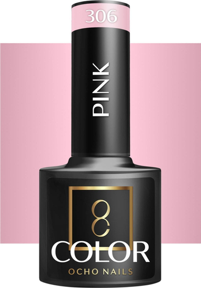 Llak xheli hibrid Ocho Nails Color Pink 306, 5g, rozë e hapur