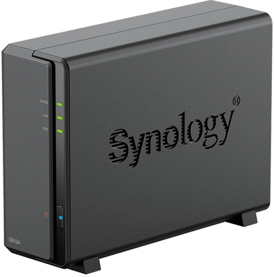 Сервер NAS Synology DiskStation DS124, 1GB DDR4, без диск, црн