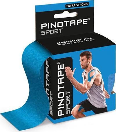 Shirit kinezilogjik sportiv Pinotape Sport, 5cm x 5m, me ngjitje ekstra të fortë, ngjyrë vjollcë