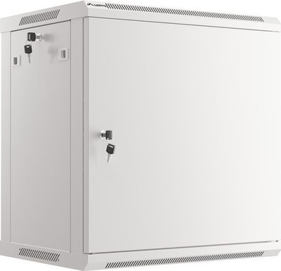 Kabinet muri Lanberg WF01-6412-00S, 19" 12U, mban gjer në 60 kg, gri