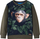 Bluzë sweatshirt për fëmijë Loud Lions, me mëngë të gjata, print majmun, khaki e errët