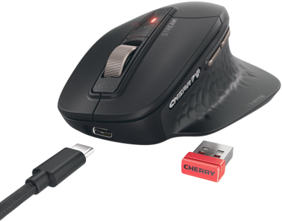 Set tastjere dhe maus Cherry Stream Desktop Ultimate, USB RF Bluetooth, QWERTY anglisht, i zi