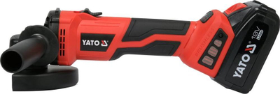 Mulli këndor Yato Brushless, 125mm, 18V 4Ah, i kuq