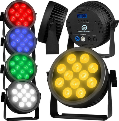 Сценски рефлектор Light4Me CREE ALU PENTA PAR 12, 12x LED RGBWA, DMX, црн